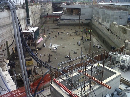 Stazione Municipio - Linea 1 - Particolare degli scavi